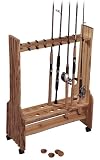 Rush Creek Log Cabin Style 16-Rod Bi-level Rolling Rack