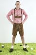 Edelnice - Herren Kurze Lederhose mit Hosentr�gern aus 100% echtem feinsten Wildleder - kastanienbraun