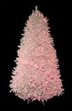 7.5' Pre-Lit Shimmering White Iridescent Christmas Tree - Pink Lights