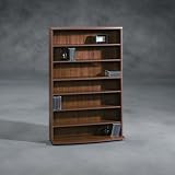 Beginnings Pecan Media Storage Tower Pecan Finish