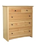 Maco Furniture Shaker Solid Pine 5 Drawer 39" Blanket Chest