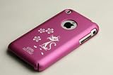 Apple iPhone 1G Soft Polycarbonate Slim fit Case - Pink with Cat Tattoo (Cozip Brand) Made in Korea