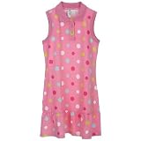 Candy Coast Polka Dot Polo Dress PINK 14