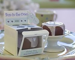 Candle Bun in the Oven Scented (6 sets of 4 per order) Baby Favors