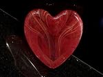 Red Orange Bijou Glass Swirl Heart
