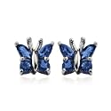 Sterling Silver Sapphire Butterfly Earrings
