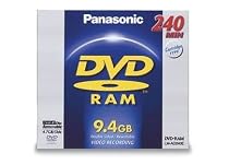 Panasonic 3x speed, 9.4GB, double sided 3 pack DVD-RAM Disc