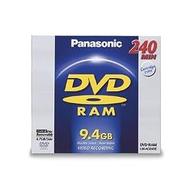Panasonic 3x speed, 9.4GB, double sided 3 pack DVD-RAM Disc
