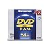 Panasonic 3x speed, 9.4GB, double sided 3 pack DVD-RAM Disc