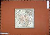 LE PUY STREET PLAN 1907 COLOUR MAP SOUTHERN FRANCE