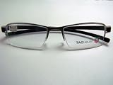 Tag Heuer - TAG HEUER 7204 001 BRUSHED TITANIUM BLACK TEMPLES SEMI-RIMLESS EYEGLASSES 54mm