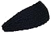 Best Winter Hats Solid Color Knit Headband W/Jeweled Leaf Bunch (One Size)