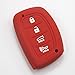 4 Button Smart Key Chain Silicone Case Cover For Hyundai Elantra 2017 2018 AD (Red)