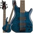 Dean Edge Quilt Top 5 String Bass Trans Blue