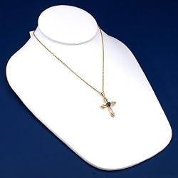 White Leather Necklace Bust Slatwall Jewelry Display