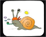 Mouse Pad with bandana, snail, pipe, winking, smoking