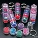 12 Body Glitter and Lip Gloss Keychains