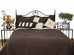 Microfiber California King Comforter Set, Chocolate / Khaki 