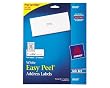 Avery Easy Peel White Address Labels, Inkjet Printers, 1 x 2.625 inches, Box of 750 (08160)