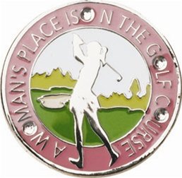 A Woman's Place Is on the Golf Course Crystal Ball Marker & Clip By Navika