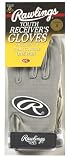 RAWLINGS SPORTING GOODS YTFG2S6-88 YOUTH FOOTBALL RECEIVER GLOVES GRAY SMALL