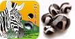 Mega Marbles - ZEBRA MARBLES NET (1 Shooter Marble & 24 Player Marbles)