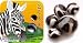 Mega Marbles - ZEBRA MARBLES NET (1 Shooter Marble, 24 Player Marbles & 2 Display Rings)