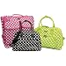 Black Olympia Jasmine Collection 3 Piece Luggage Set