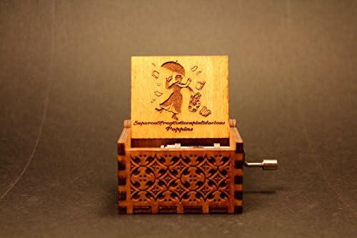 Engraved Wooden Music Box Mary Poppins