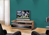 Nexera Eclipse Plasma TV Stand (Biscotti/Black) - 451304 (Biscotti / Black) (20.5H x 56.125W x 19.75D)
