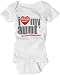 Sara Kety Unisex-Baby Newborn I Love My Aunt Short Sleeve Body Suit, White, 0-6 Months Sara Kety Unisex-Baby Newborn I Love My Aunt Short Sleeve Body Suit, White, 0-6 Months