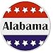 Alabama (AL) Red White Blue Stars 2.25