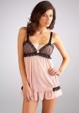 Betsey Johnson Intimates Vintage Bubble Babydoll with Matching Thong Sleepwear