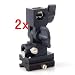 Neewer 2x Flash/Shoe/Umbrella Mount/Holder/Bracket Type B For All hot-shoe flashes except Sony and Minolta Brands