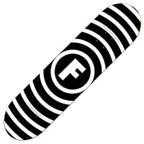 Foundation Vertigo Black Skateboard Deck - 7.75 in. x 31.5 in. - Black / White