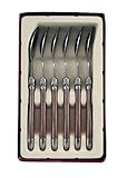 Coutellerie Tarrerias-Bonjean Set of 6 Laguiole Coffee Spoons Light Brown Handle Colour in a Box Coutellerie Tarrerias-Bonjean Set of 6 Laguiole Coffee Spoons Light Brown Handle Colour in a Box