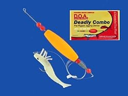 DOA DEADLY COMBO SHRIMP PRE-RIGGED JIG RIG GLOW D.O.A.