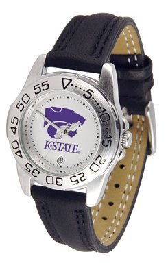 Kansas State Wildcats Suntime Ladies Sports Watch w/ Leather Band - NCAA College Athletics