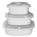 Calypso Basics 3-Piece Microwave Steamer Set, White