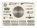 Various Types of Saw Giclee Poster Print, 18x24