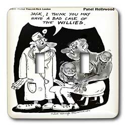 Londons Times Funny Music Cartoons - Bad Case Of The Willie Nelsons - Light Switch Covers - double toggle switch