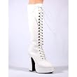5 Inch Sexy Knee High Boots With Zipper Chunky Heel Platform