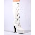 5 Inch Sexy Knee High Boots With Zipper Chunky Heel Platform