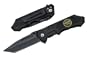 Sniper Special Ops Tactical Rescue and Safety Knife with Matte Black Stainless Steel Blade and Brushed Aluminum case used by Police, Military, Hunting, Camping and outdoors enthusiasts.