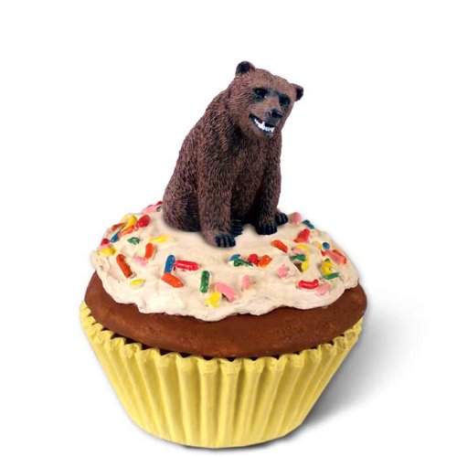 Bear Grizzly Cupcake Trinket Box