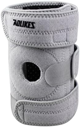 Penagy Professional Breathable Adjustable Patella Knee Support Brace Cap Stabilizer Protector - Red (Right Leg)