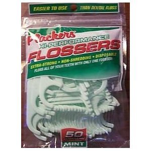 Detail image Plackers Fresh Mint Dental Flossers (1) 50 Count
