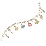 Disney Princess Charm Bracelet With Swarovski Crystals: Collectible Disney Jewelry by The Bradford Exchange