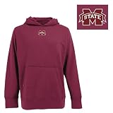 Mississippi State Bulldogs Hooded Sweatshirt - NCAA Antigua Mens Signature Hoodie Cabernet