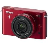NIKON 1 J1 in red + 10 mm Lens + 2 YEARS WARRANTY Picture